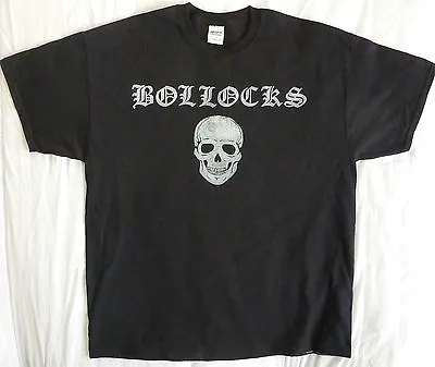 Buy Bollocks Skull Tattoo Biker Punk Gothic Tie Dye Black White Option S-3XL T Shirt • 10£