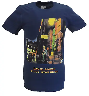 Buy Mens Official Licensed David Bowie Navy Ziggy Stardust T Shirt • 16.99£