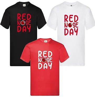 Buy New Kids Adults Comic Relief Happy Red Nose Day 2024 Funny Charity T-Shirt Top • 7.49£