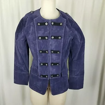 Buy The Pyramid Collection Purple Velvet Gothic Steampunk Military Jacket Womens M • 56.82£