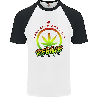 Buy Keep Calm And Love Reggae Music Mens S/S Baseball T-Shirt • 9.99£