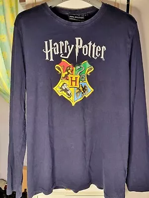 Buy Harry Potter Wizarding World Hogwarts Crest Long Sleeve Cotton T Shirt Large L • 6.99£