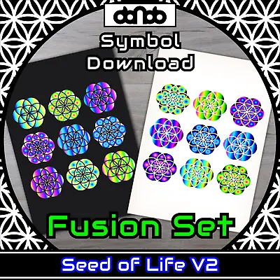 Buy Seed Of Life V2 Fusion Set - Symbol - SVG PNG JPG PDF PSD AI EPS [2D Download] • 3.61£