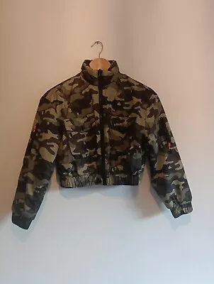 Buy Genuine Candy Couture Green Camouflage Cropped Long Sleeve Jacket Age  11 Years • 0.99£