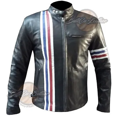 Buy Easy Rider Movie Peter Fonda Leather Biker Jacket. Standup Collar With Button  • 154.99£