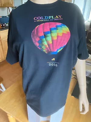 Buy COLDPLAY 2016 Head Full Tour Live Concert Promo T Shirt. DATES&VENUES On BACK XL • 18.90£