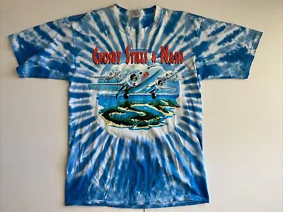 Buy Vintage CROSBY STILLS & MASH 2001 SUMMER TOUR Tie Dye T-shirt - Large All Sport • 125.01£