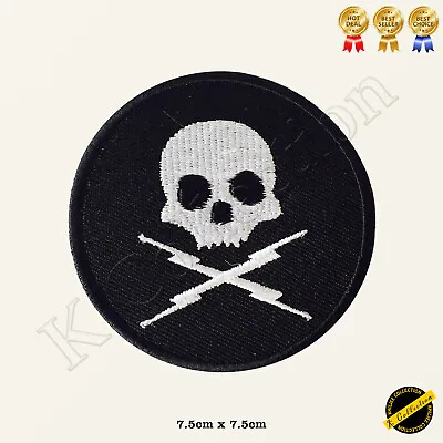 Buy Lucky 13 Biker Skull Embroidered Iron On/Sew On Patch/Badge For Clothes  • 2.99£