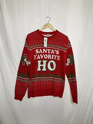 Buy Ugly Christmas Santa’s Favorite Ho Adult Womens Sweater Size  L • 10.31£