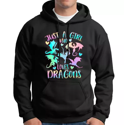 Buy Just A Girl Who Loves Dragons Fantasy Classic Womens Hoody Tee Top #D6 Lot • 3.99£