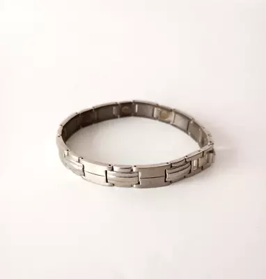 Buy Bracelet With Magnets Men's Stainless Steel Collectable 1990's Jewellery Gift • 24£