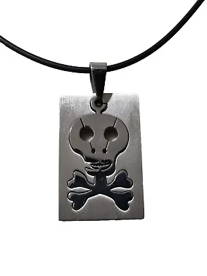 Buy Stainless Steel 30mm PIRATE Skull Head Goth Pendant Necklace Gift Jewellery 99p • 0.99£