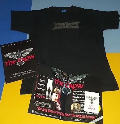 Buy The Crow Brandon Lee Promo T Shirt, Sealed Q&a Pkg, Pop Up, Button, Decal, Print • 134.36£