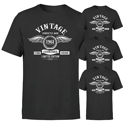 Buy Personalised Vintage Perfectly Age Birthday 1961 Mens T Shirt • 9.99£