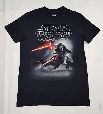 Buy Star Wars The Force Awakens Kids Size M Age 12-13 Yrs Boys Black T-shirt Movie • 12.97£