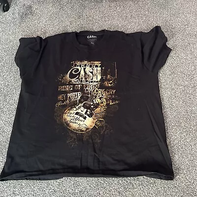 Buy Johnny Cash 2XL Black & Gold T Shirt • 4.99£
