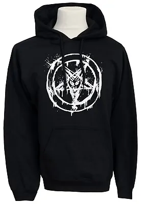 Buy Unisex Baphomet Hoodie Pentagram Satanic Gothic Occult Goat Goth • 34.50£