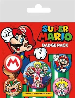 Buy Impact Merch. Badge: Super Mario - Mario - Badge Pack • 6.29£