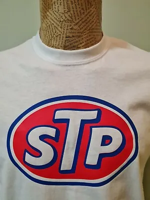 Buy STP Racing Style Tee T Shirt Retro 80s Oil Lubricant • 13.99£