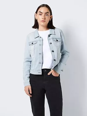 Buy NOISY MAY Women's Denim Jacket - Trendy Coat With Button Accents NMDEBRA • 40.12£