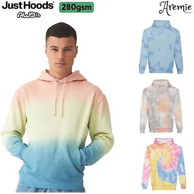 Buy AWDis Tie Dye Hoodie Sweatshirts | Dyed Marble Effect Hooded Pullover Jumper • 31.45£