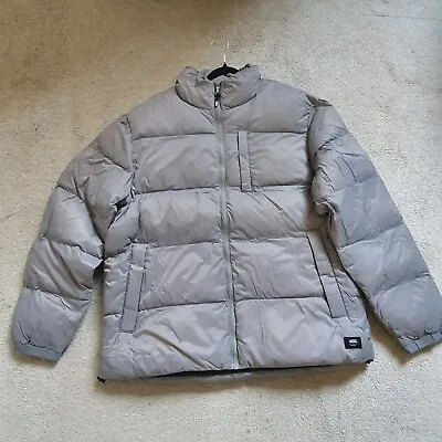 Buy Vans Puffer Jacket Grey Mens Coat Collar Puff Winter Warm New L Large • 60£