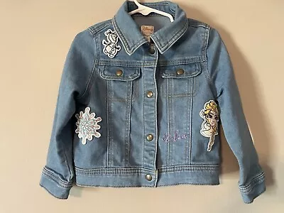 Buy Disney Elsa Frozen Olaf Denim Jean Jacket By Tutu Couture Size 4T       (58) • 12.01£
