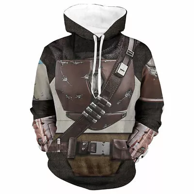 Buy Mandalorian Hooded Pullover Sweatshirt Jacket Cosplay Coat Outfit Star Wars MEN • 22.79£