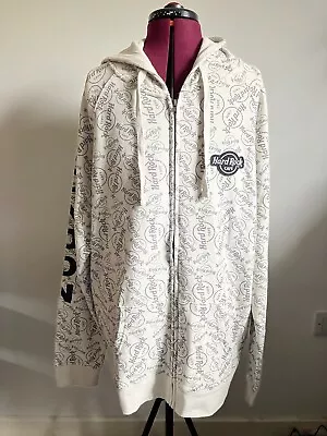 Buy Hard Rock Cafe London All Over Logo Full Zip Hoodie Grey Size Extra Large BNWT  • 22.99£