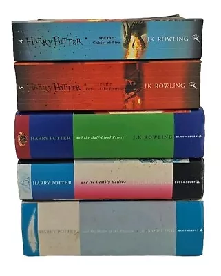 Buy Harry Potter Book Bundle X 5 - First Edition Hardbacks X 3 - Free UK Postage  • 15.99£