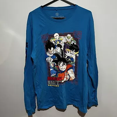 Buy Dragon Ball Z Long Sleeve T Shirt Sz XL Blue Anime Goku Gohan Vegeta • 6.26£