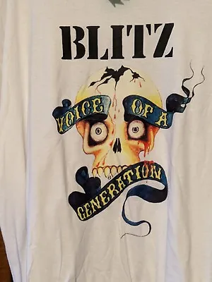 Buy BLITZ - VOICE OF A GENERATION (WHITE) WHITE T-Shirt X-Large • 12.99£