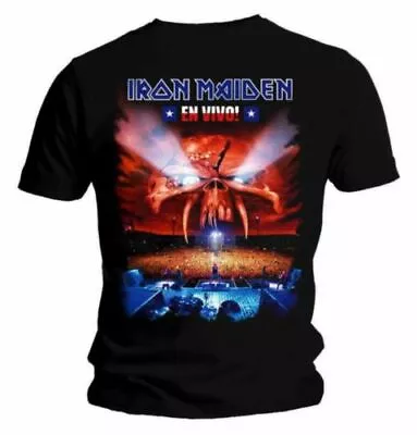 Buy Iron Maiden ' En Vivo' Black Rock T Shirt Size S=36  Chest, Official Band Merch • 9.50£