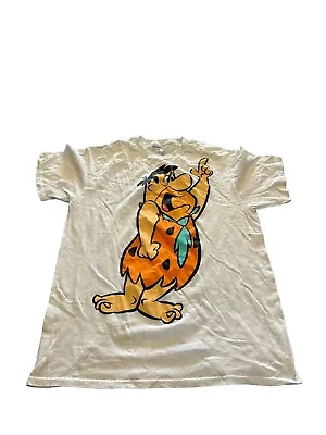 Buy Vintage Flintstones Men’s T-shirt Size M White Fred Hanna Barbera Cartoon Y2K • 15.54£