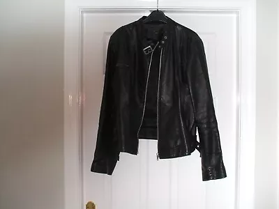 Buy Next Leather Biker Jacket Size 12 • 12£