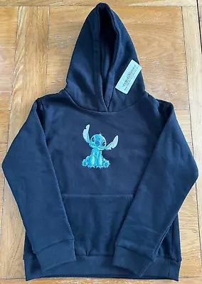 Buy Disney - Stitch Sketch Hooded Sweatshirt - Black - Age 7/8 Years - New • 11.40£