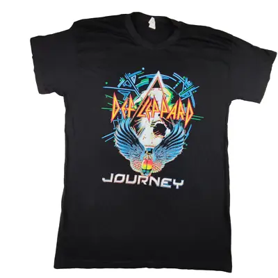 Buy Def Leppard Journey Hawaii 2018 Size L Black Double Print Graphic Print Band Tee • 21.99£