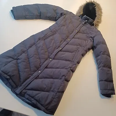 Buy Lauren Polo Ralph Lauren Chevron Quilted Down Fill Longline Puffer Jacket Coat M • 60£