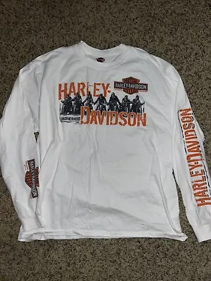 Buy Genuine HARLEY-DAVIDSON Fargo White Long Sleeve T-SHIRT, Mens XL • 29.34£