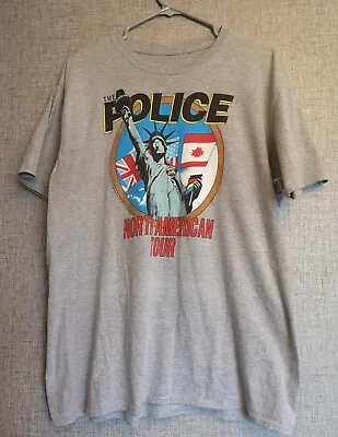 Buy Men's The Police North America Tour Grey T-Shirt Short Sleeve  Round Neck XL • 12£