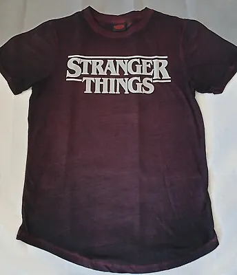 Buy STRANGER THINGS Graphic Logo T-Shirt Mens Medium Black Multi Netflix Retro 80 • 5.99£