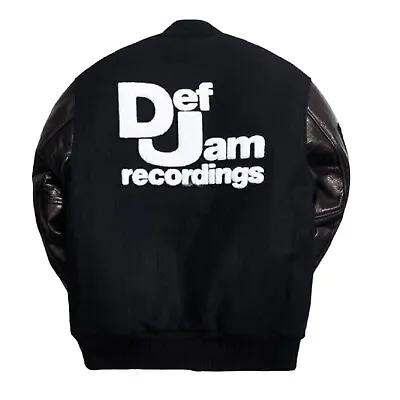Buy Handmade Def Jam Recordings Varsity Jacket Black And White Handmade Cosplay • 74.84£