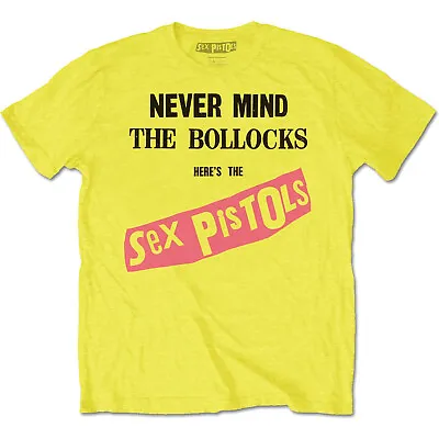 Buy Official Sex Pistols T Shirt Never Mind The Bollocks Yellow Classic Punk Rock • 14.74£