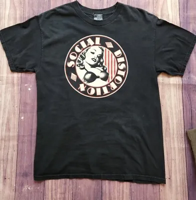 Buy  SOCIAL DISTORTION Tour USA Unisex LARGE Giant  Vtg Rock T Shirt * • 26.46£