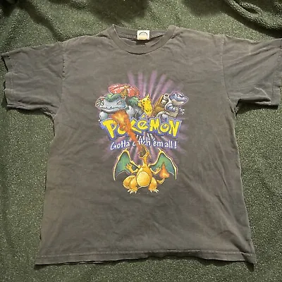 Buy Vintage Pokemon Tee Shirt 2001 Youth L Nintendo RARE Pikachu • 88.35£