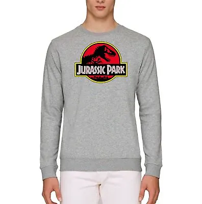 Buy Jurassic Park Classic Logo Adults Unisex Grey Sweatshirt • 24.99£