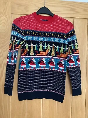 Buy Next Boys Xmas Jumper Aged 8 Years ,multi Patterned • 2.20£