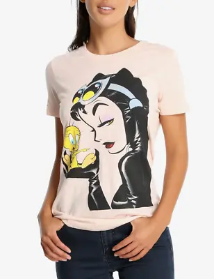 Buy Looney Tunes DC Comics TWEETY BIRD & CATWOMAN Girls Women's T-Shirt NEW   • 16.06£