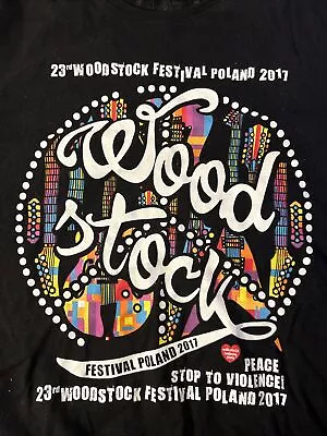 Buy 23rd Woodstock Festival Poland 2017 T Shirt Size Small S Peace Stop The Violence • 9.99£