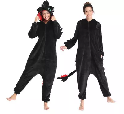 Buy How To Train Your Dragon Pajamas Kigurumi Sleepwears Cosplay Unisex Toothless UK • 26.57£